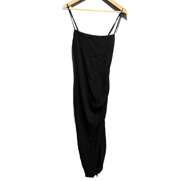 Reformation Black Mignon Cami Strap Long Women's Maxi Dress Size 4 - Picture 1 of 5